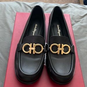Trade/Cash Combo  Ferragamo Gancini loafers with ornament that can gold/silver.